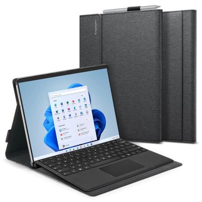Case SPIGEN SGP Flip Cover for Keyboard and Stand Folio for Microsoft Surface Pro 8, 9 2022 - Grey - ACS04208
